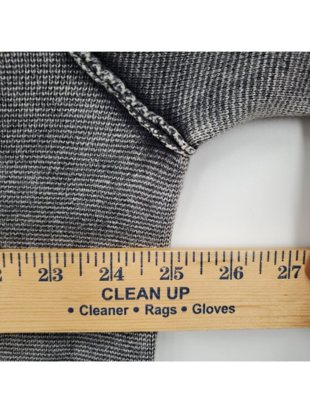 Mason Row Acid Washed 1/4 Zip Sweater Top Men Size XL NWT Regular Fit Grey - Picture 9 of 11